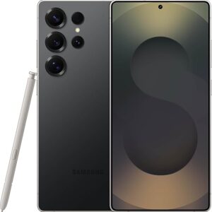 samsung galaxy s25 ultra, 512gb smartphone, unlocked android, ai night mode camera, snapdragon 8 elite fast processor, 5000mah battery, built in s pen, 2025, us 1 yr warranty, titanium black
